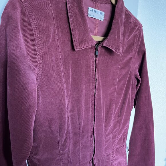 Free People Jayde Corduroy Flare Jumpsuit - Wine/Burgundy - Size M - Picture 8 of 8